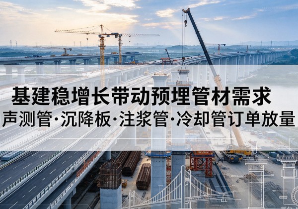 岚县基建稳增长带动预埋监测管材需求，声测管、沉降板、注浆管订单持续放量